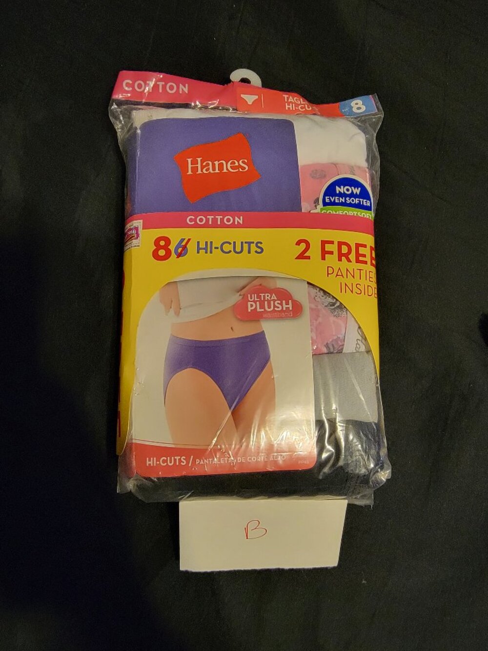 New 8 Pack Hanes Cotton Hi-Cuts Size 8 Multi Color Tagless Plush Briefs Panties